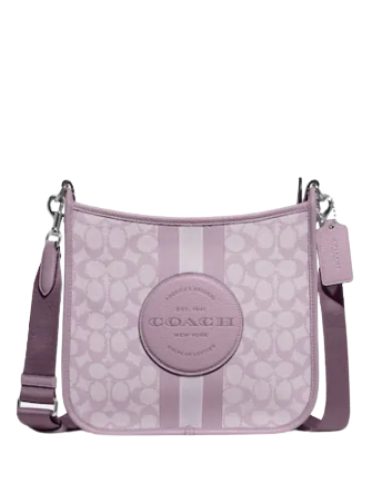 Coach Dempsey Signature Jacquard File Bag with Stripe & Patch - Stylish Work Tote for Office, Business Travel & Professional Women