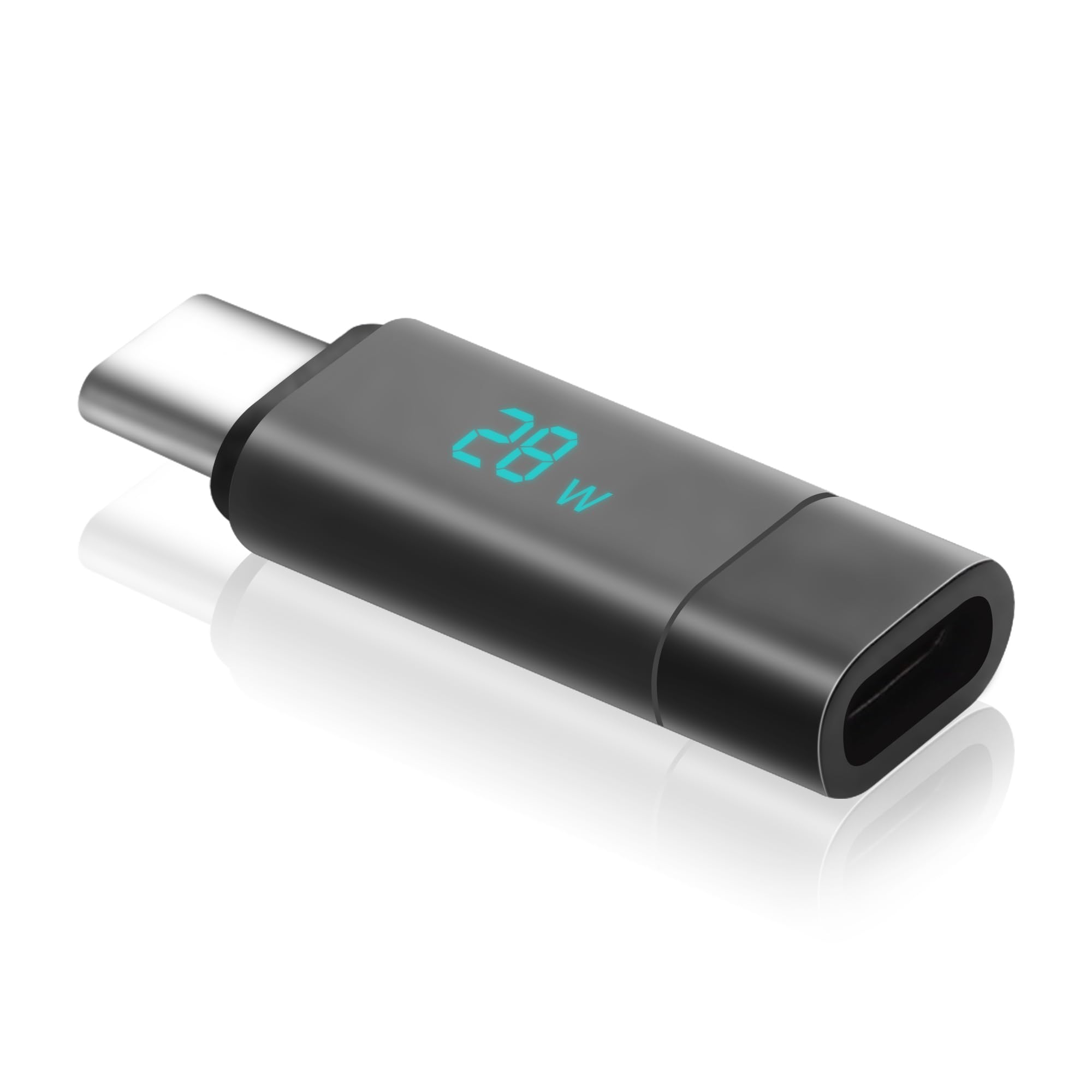 SinLoon USB C Adapter Extender with Smart Digital Display - USB C Male to Female Fast Charging Cable for Phones & Laptops - Real-Time Charging Speed Monitor for iPhone 15/Samsung Galaxy/MacBook - Perfect for Travel, Office & Home Use