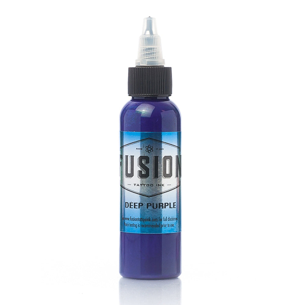 Professional Deep Purple Fusion Tattoo Ink - High Quality Vegan & Sterile Tattoo Supplies (1oz/2oz/4oz) - Perfect for Tattoo Artists & Body Art Professionals
