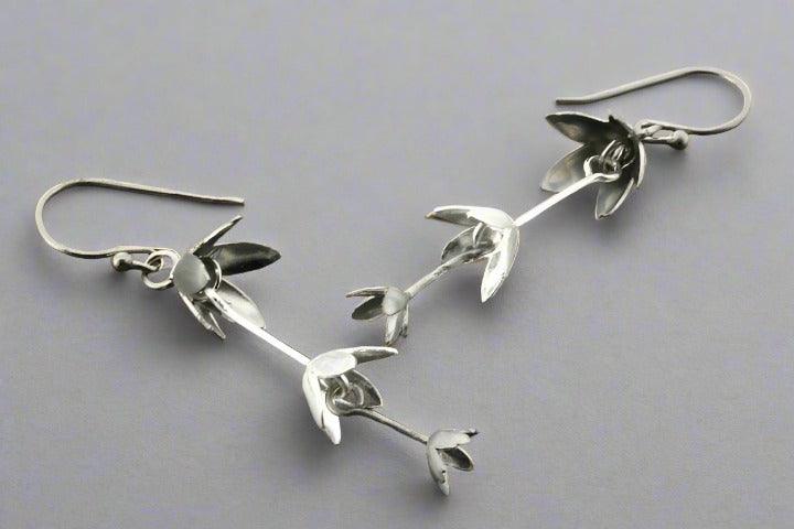 Chain of Love Drop Earrings in Silver & Oxidized Finish - Perfect for Valentine's Day Gifts, Date Nights, and Romantic Occasions