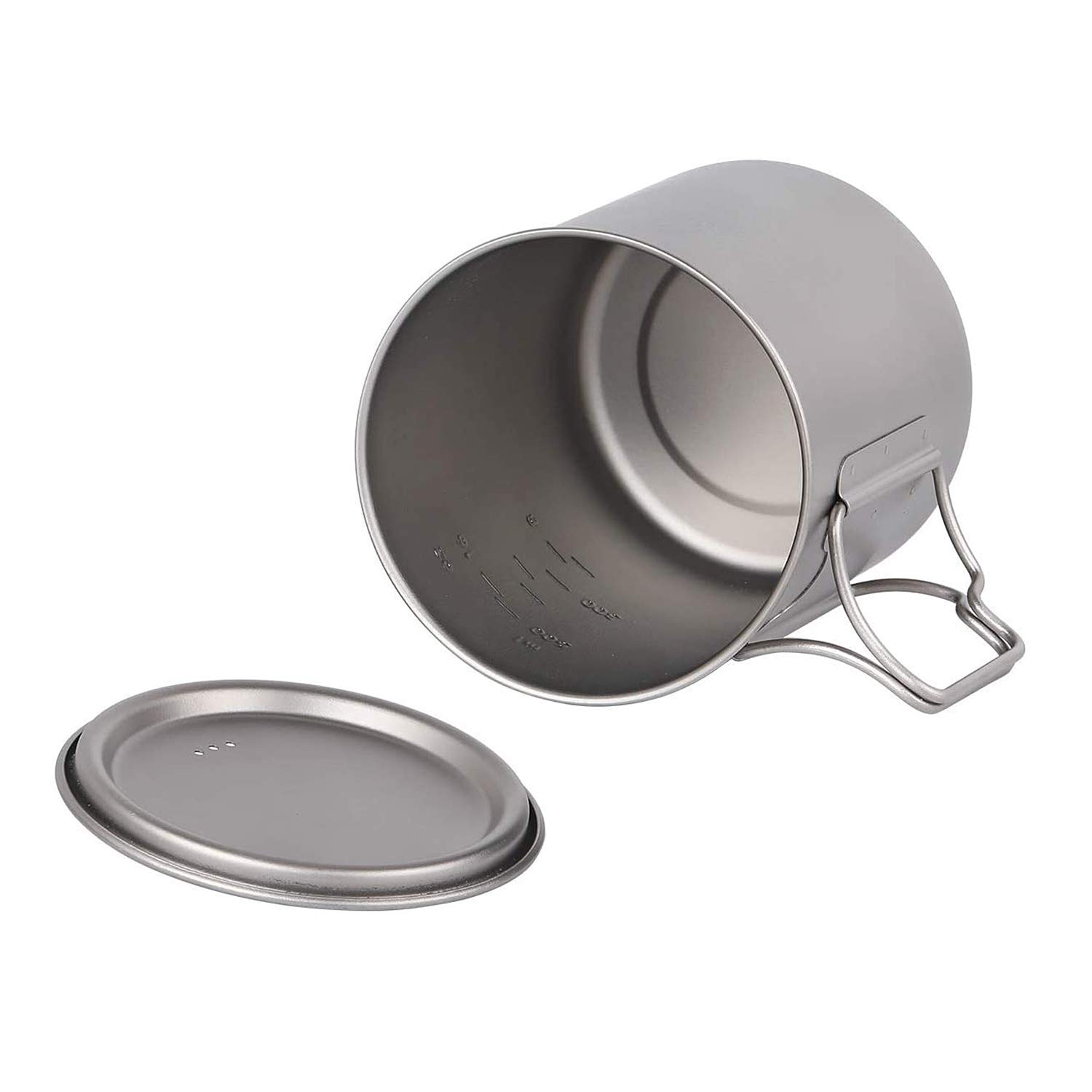 750ml Titanium Camping Pot with Lid & Foldable Handle - Ultralight Backpacking Cookware for Coffee, Cooking & Outdoor Adventures | Perfect for Hiking, Camping & Survival Gear