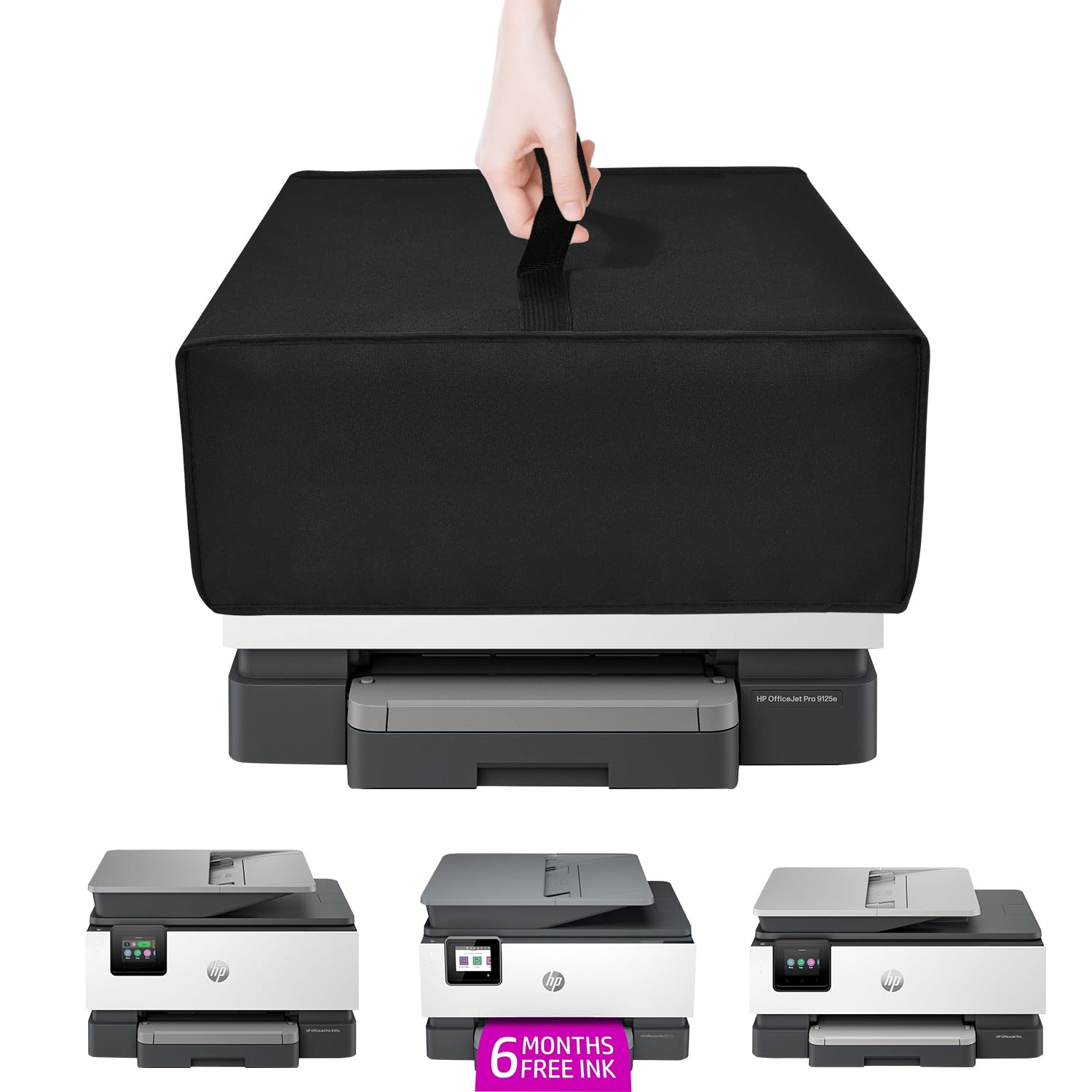 Premium Heavy Duty Waterproof Dustproof Anti-Static Printer Cover for HP OfficeJet Pro 9125e/8135e/9015e All-in-One Printers (19.3