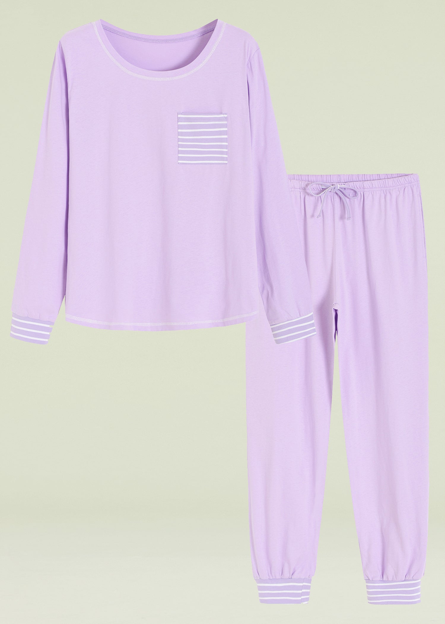 Women's Soft Cotton Pajama Set - Long Sleeve Sleepwear for Comfort & Warmth - Perfect for Cozy Nights, Lounging & Gift Giving