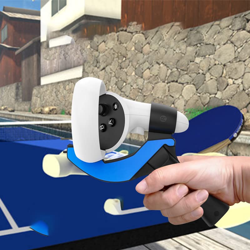 Aokicase VR Controller Handle for Oculus Quest 2 - Table Tennis Racket Grip, VR Golf Club Attachment, First Person Tennis Accessories - Enhance Your VR Gaming Experience