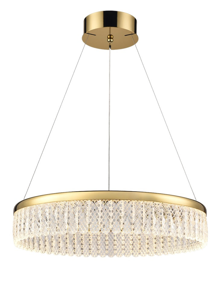Modern Angelica Single/Double Tier LED Pendant Light - Dimmable Hanging Fixture for Kitchen Island, Dining Room & Bedroom Decor