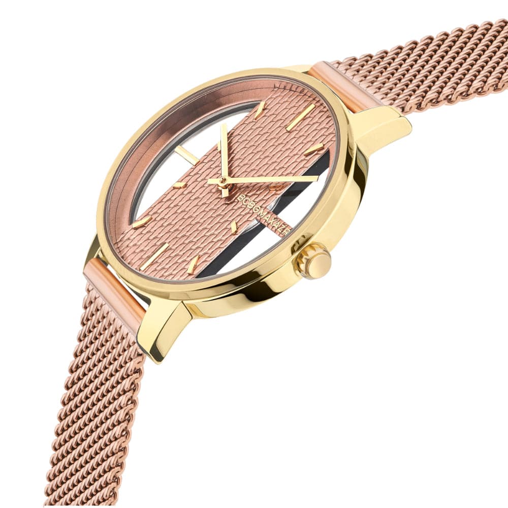 BCBGMAXAZRIA BAWLG2132902 Rose Gold Stainless Steel Women's Watch - Elegant Dress Watch for Women, Perfect for Office, Party & Special Occasions
