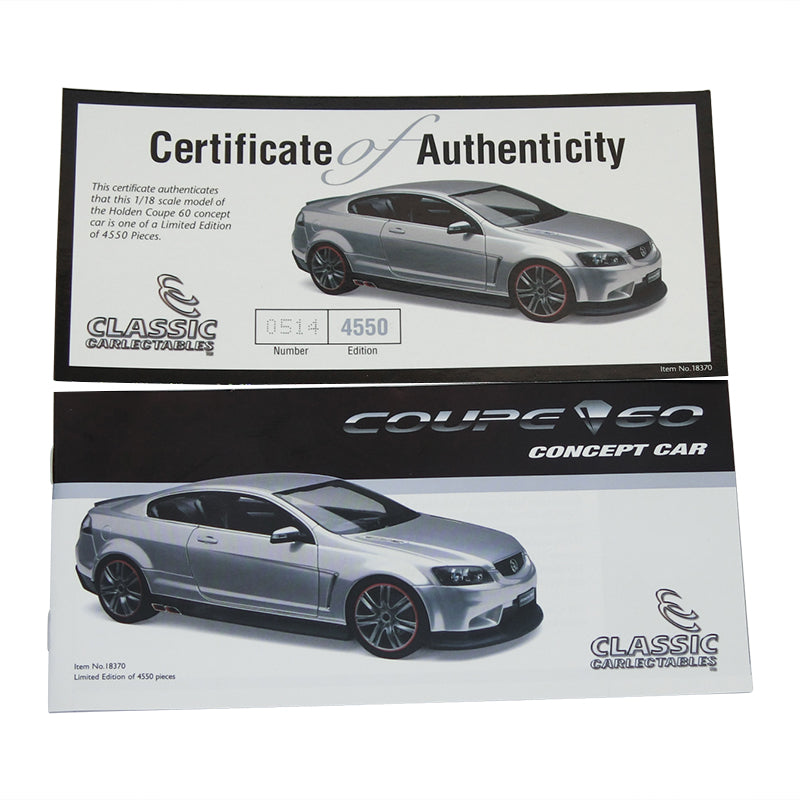 1:18 Scale Classic Carlectables Holden Coupe 60 Diecast Model Car 18370 - Perfect for Collectors, Display, and Gift Giving