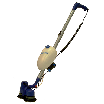 Caddy Clean Dual Brush Scrubber - Kitchen & Bathroom Cleaning Tool for Sinks, Tiles, Grout - Heavy Duty Dish Scrub Brush with Ergonomic Handle