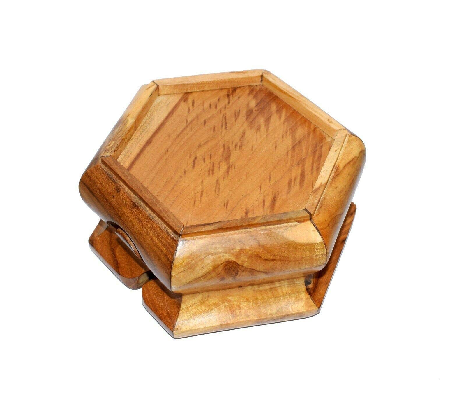 Premium Rosewood Yarn Bowl with Holes - Handcrafted Wooden Knitting & Crochet Yarn Holder for Smooth Yarn Feeding - Perfect for Knitters, Crocheters & Crafters at Home or On-The-Go