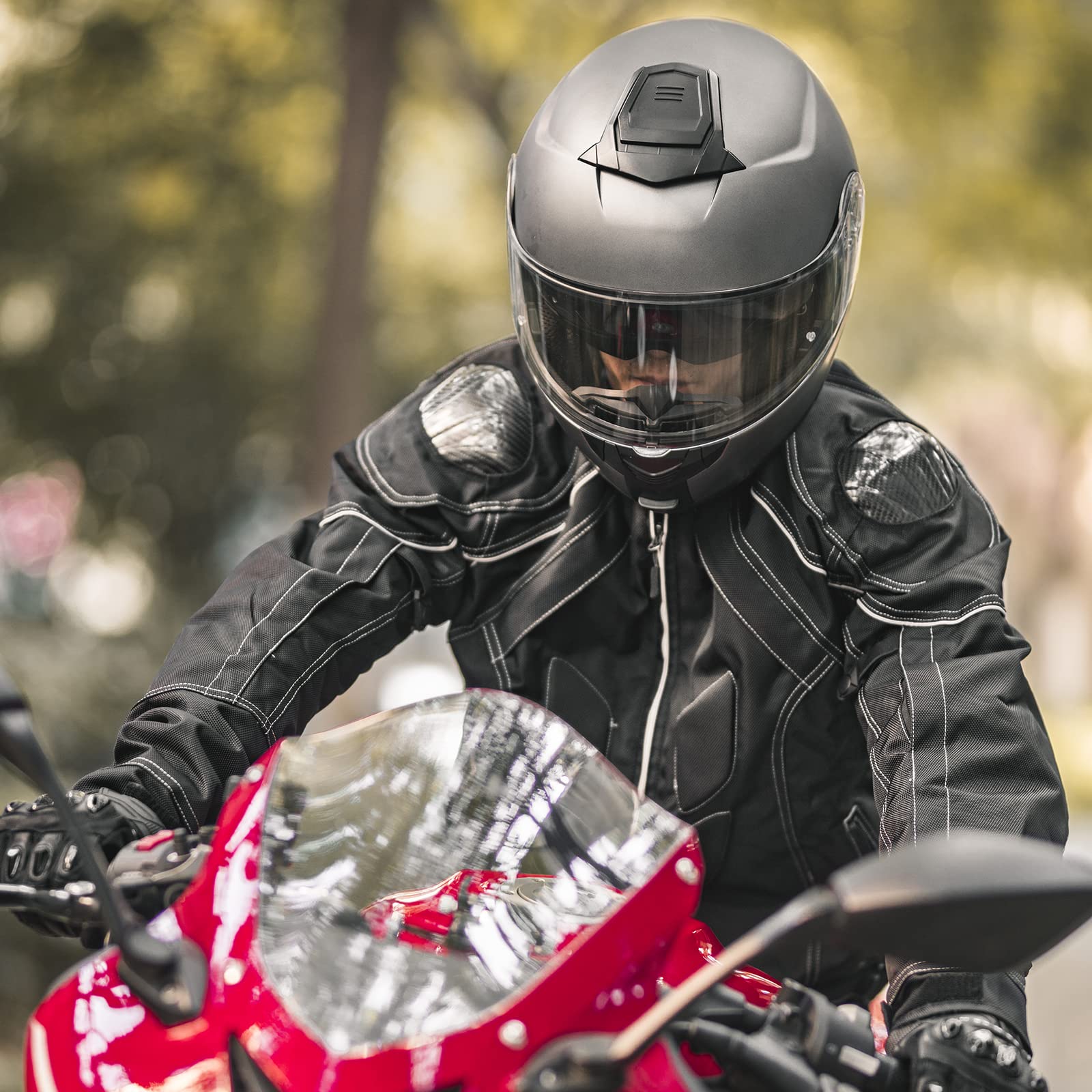 **ILM Adult Modular Full Face Motorcycle Helmet - DOT Approved, Flip-Up Dual Visor, Comfortable & Safe (Gray, Small) - Perfect for Commuting, Touring & Adventure Riding**