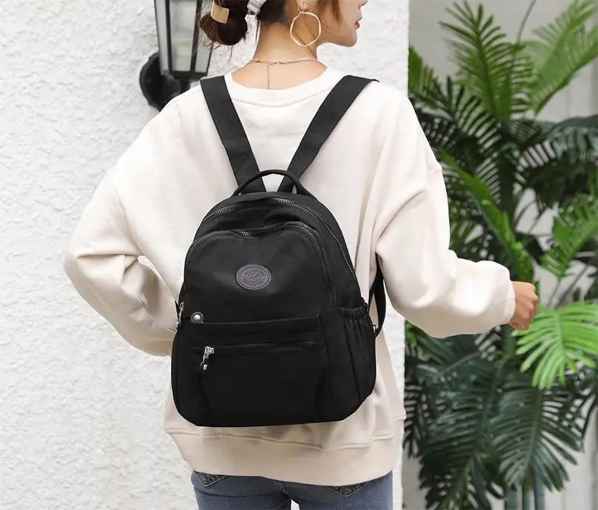 Go-Done MUKAITE 11L Mini Fashion Backpack for Women - Small Nylon Ladies Backpack, Lightweight Shopping Purse - Perfect for Travel, Work, School & Daily Use