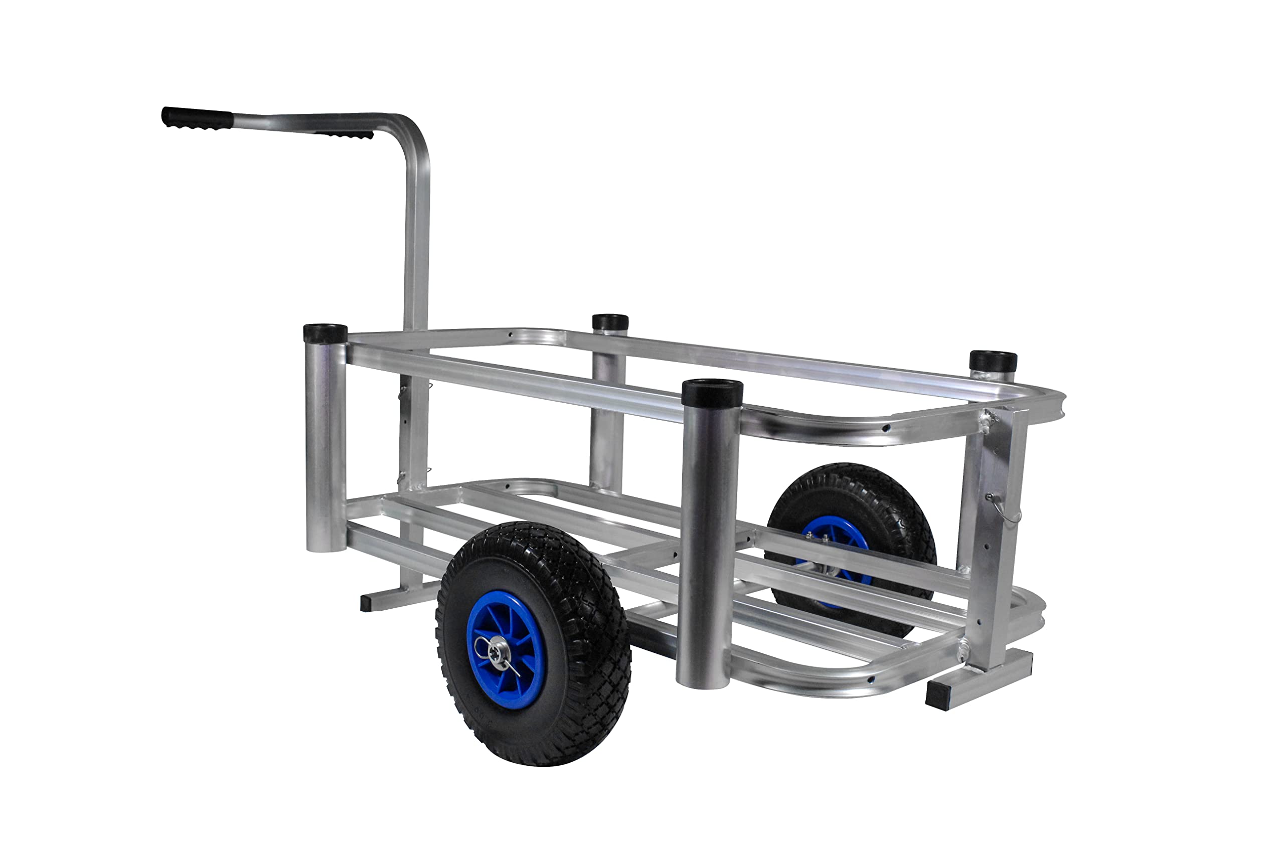 Heavy Duty Fishing Beach Pier Cart with Large Wheels - All Terrain Beach Wagon for Sand, Gravel & Shoreline - Perfect for Fishing Gear, Coolers & Beach Accessories