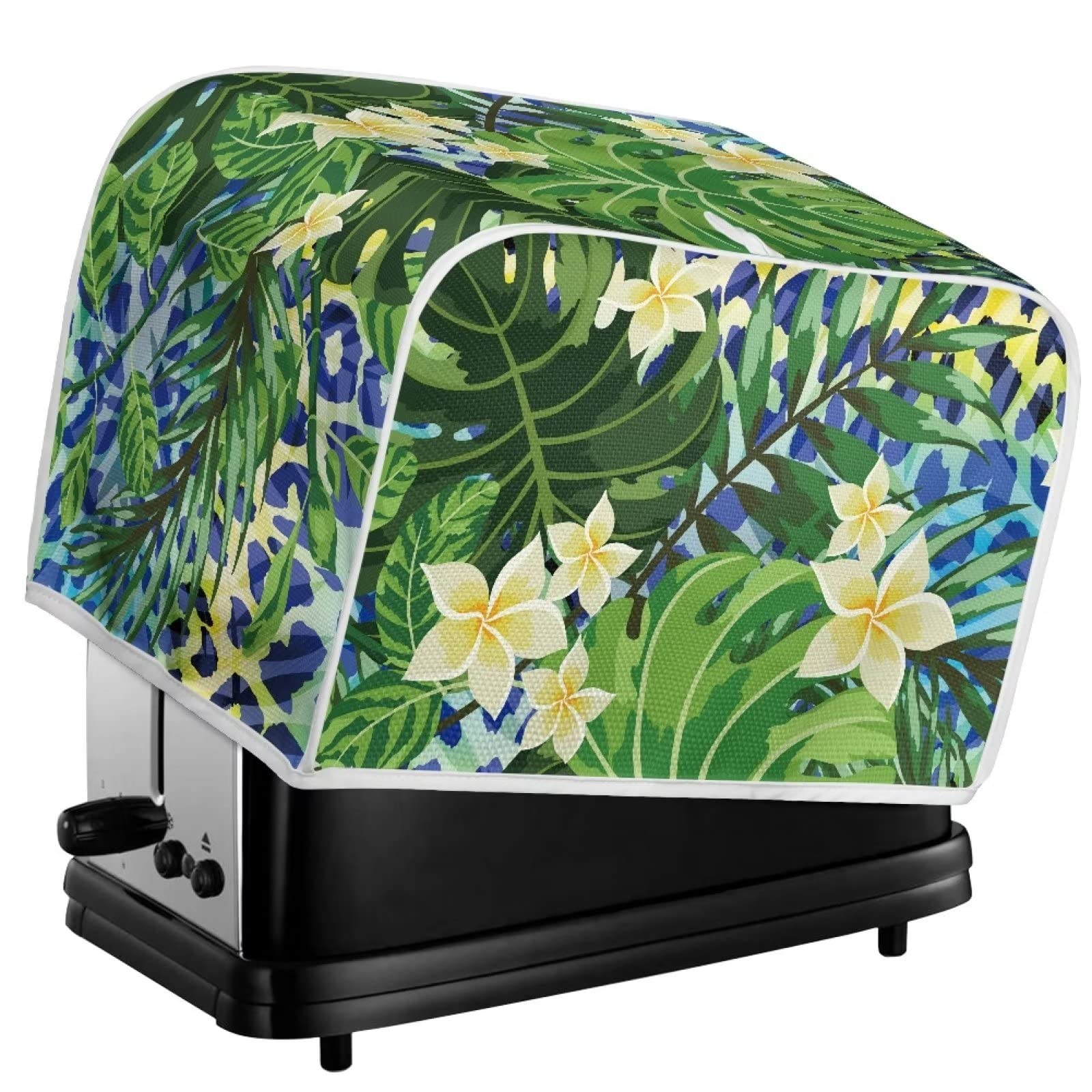 Uasibuni Floral Leaf Pattern 2-Slice Toaster Cover - Dustproof Kitchen Appliance Protector for Bread Toasters & Ovens | Perfect for Home, Cafe & Bakery Use