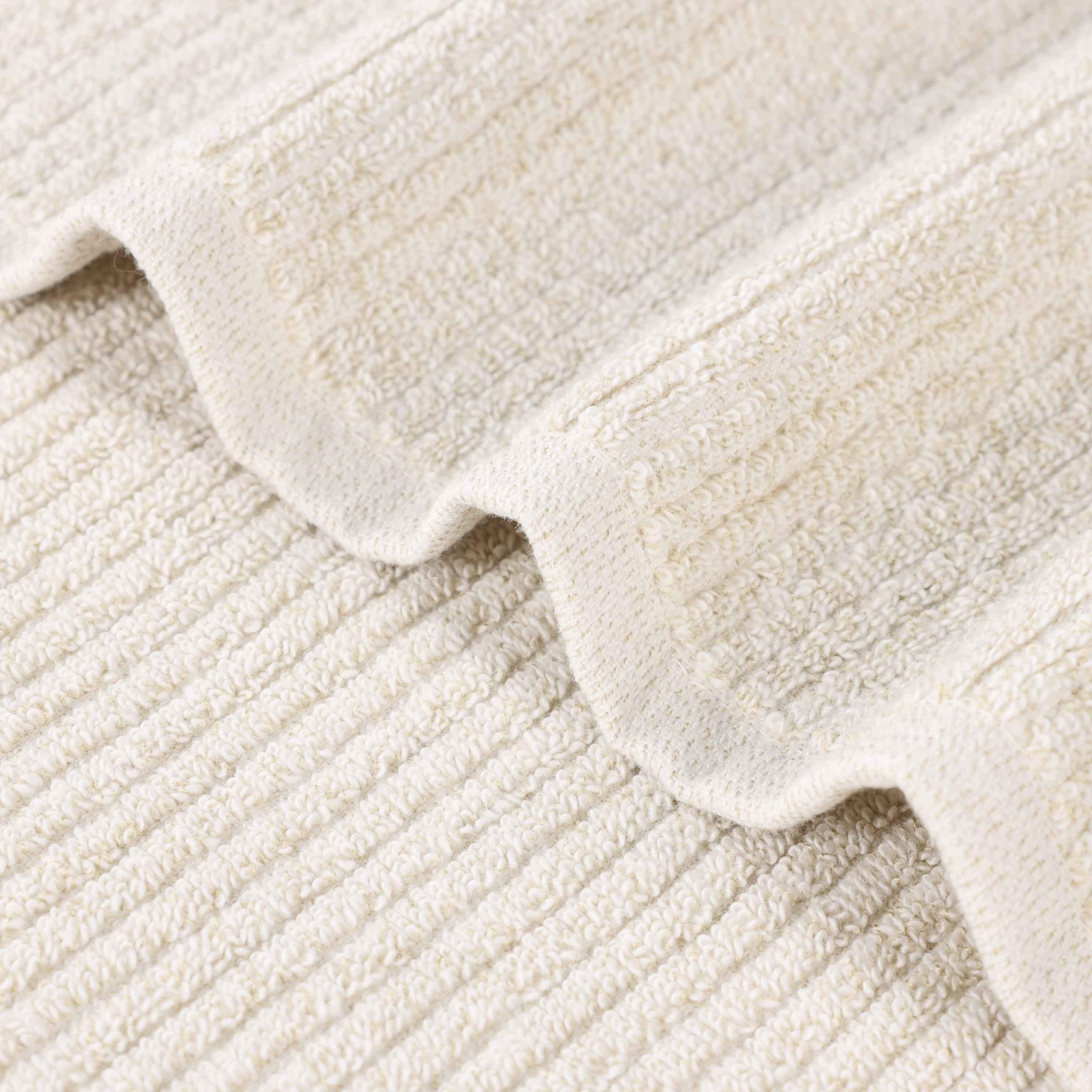 Premium Cotton Blend Ribbed Bath Towels Set of 2 - Ultra Absorbent & Soft Bath Sheets for Spa, Gym & Luxury Bathroom - Destin Collection