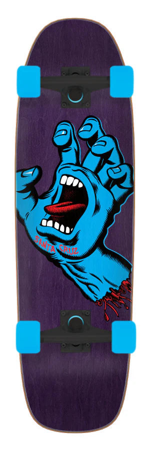 Santa Cruz Screaming Hand 8.4x21.9 Inch Cruiser Skateboard - Perfect for Commuting, Campus Riding & Street Surfing