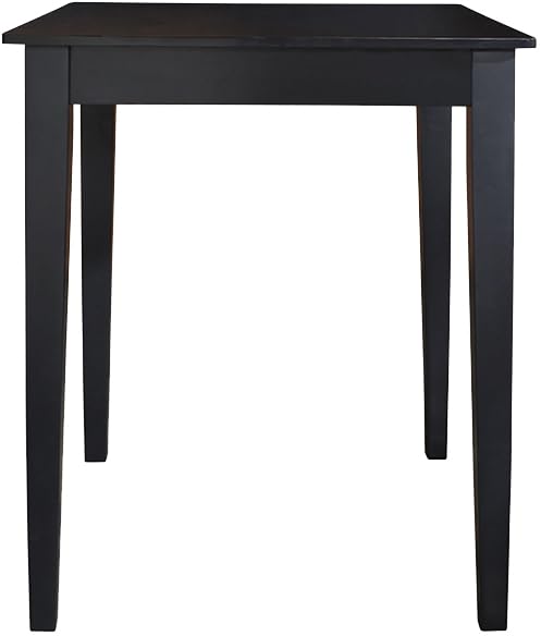 Crosley Black Wood Counter Height Pub Table - Bar & Dining Room Furniture for Kitchen, Patio, and Small Spaces