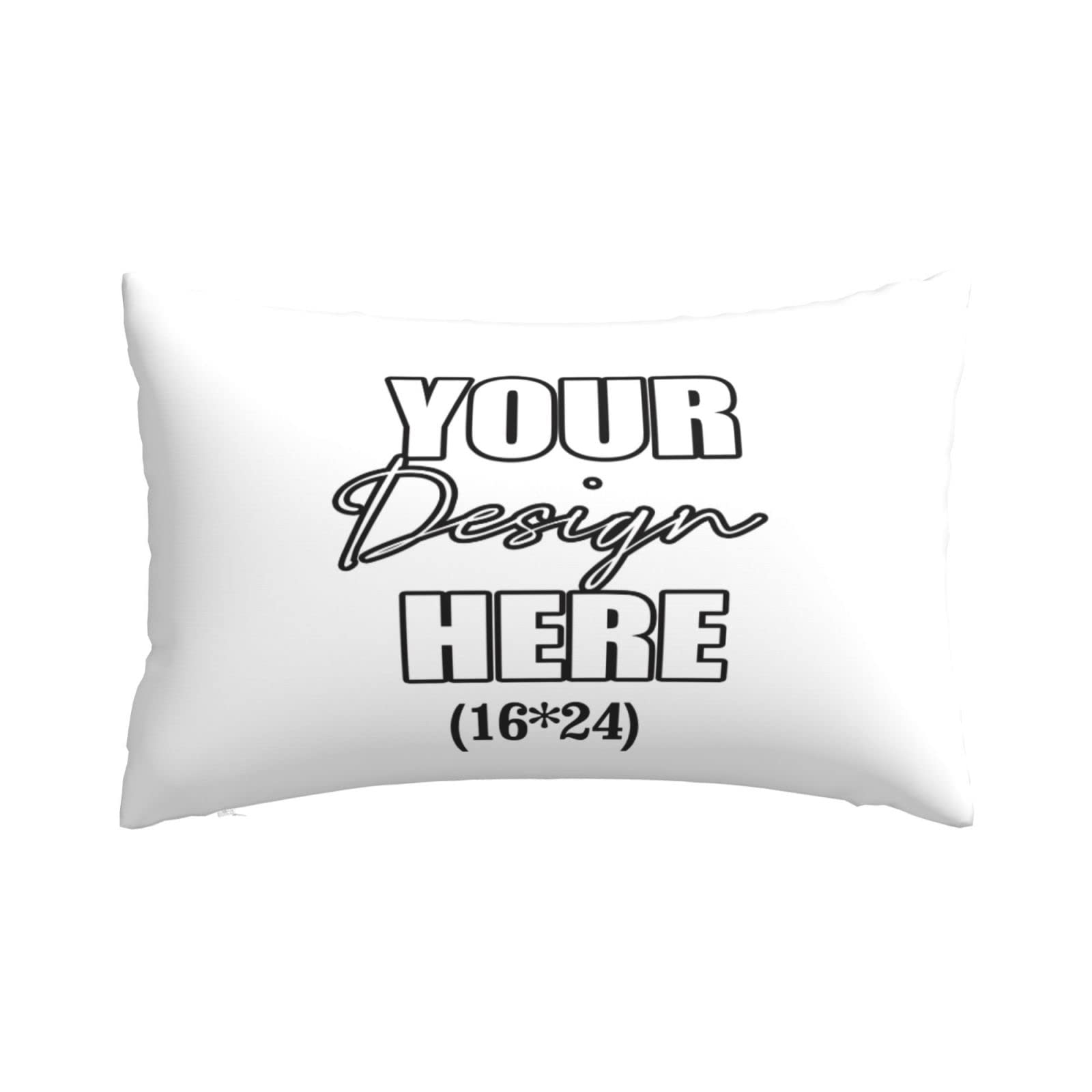 Custom Photo & Text Throw Pillow Cover 16x24 Inch - Personalized Pet, Couple & Wedding Memory Pillowcase for Indoor/Outdoor Decor - Perfect for Home, Sofa, Bedroom & Gift Giving