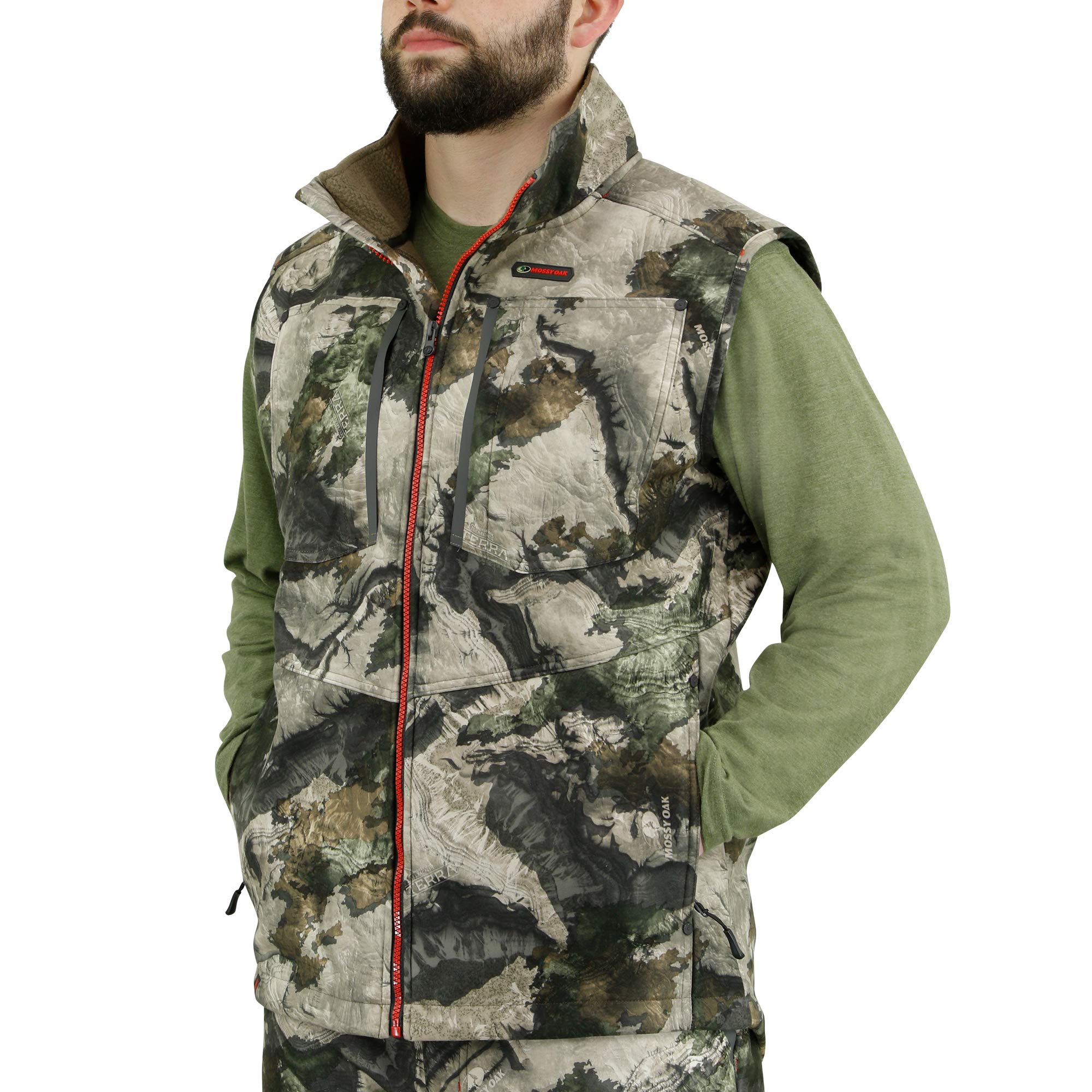 Mossy Oak Sherpa 2.0 Fleece Lined Camo Hunting Vest for Men - Warm Camouflage Clothing for Outdoor Hunting & Winter Activities