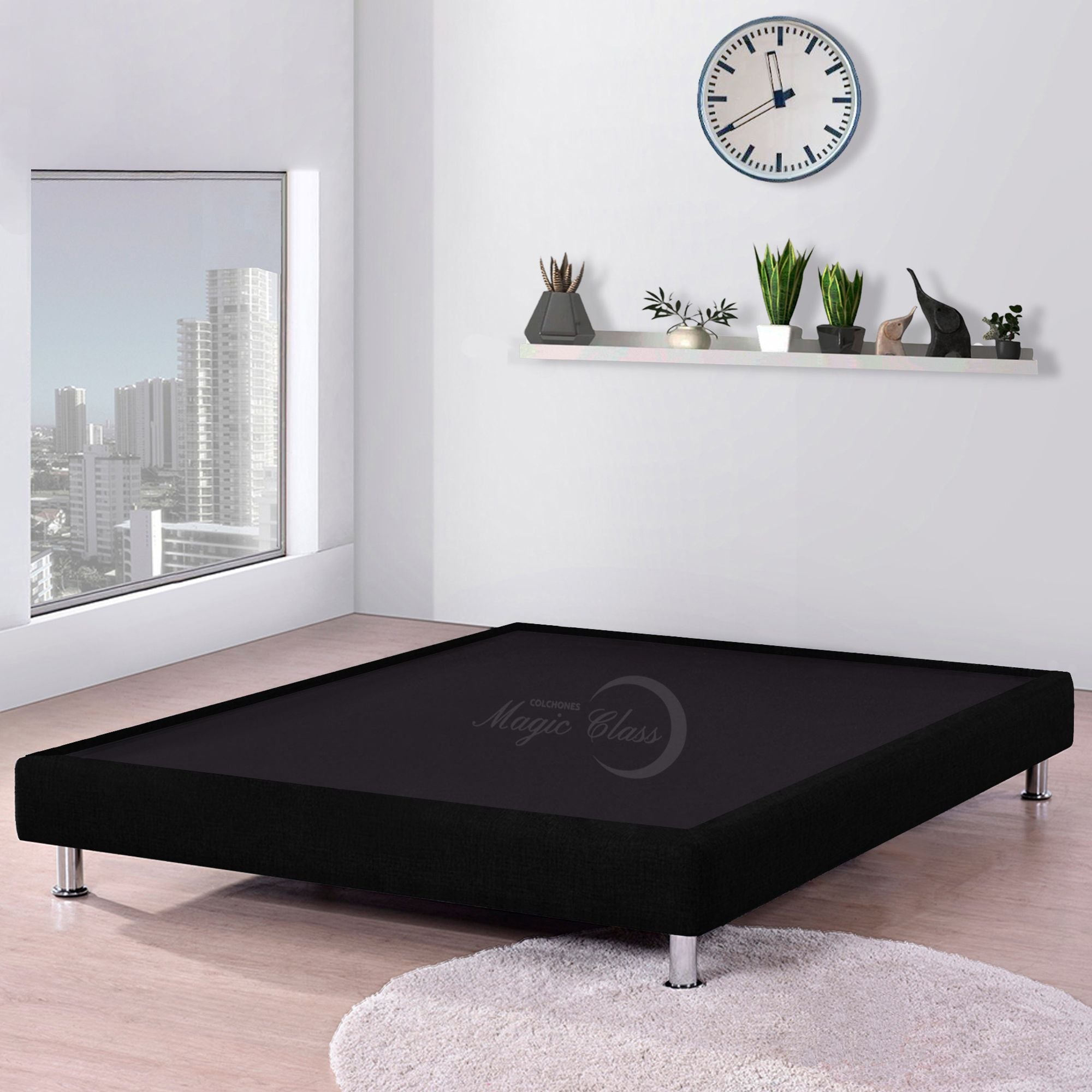 Black Bed Skirt 90x30cm for Single Mattress 90x190cm with Elastic Hem - Perfect for Bedroom Decor and Mattress Protection