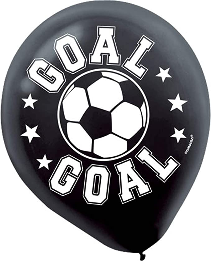 Premium Black Latex Soccer Balloons 12 Inch - Pack of 5 for Birthday Parties, Sports Decorations & Team Celebrations