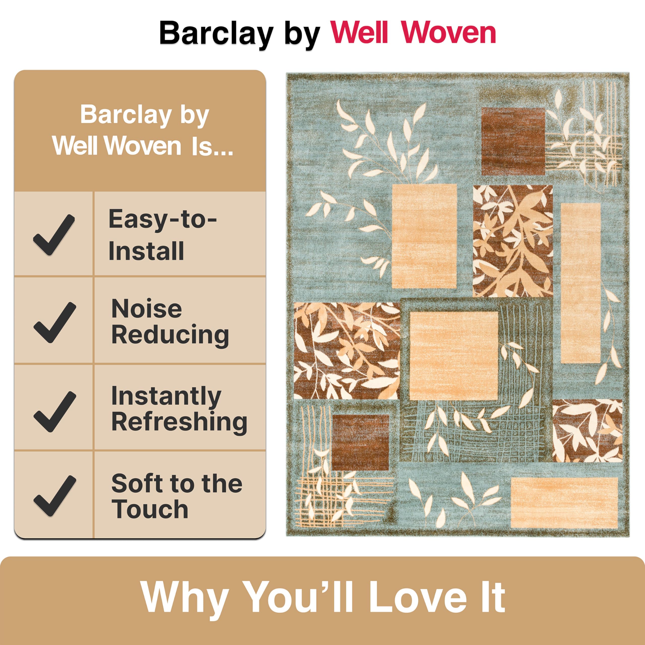Well Woven Barclay Collection Hannover Light Blue 5 ft Round Area Rug - Soft Non-Slip Living Room, Bedroom & Dining Room Carpet for Home Decor