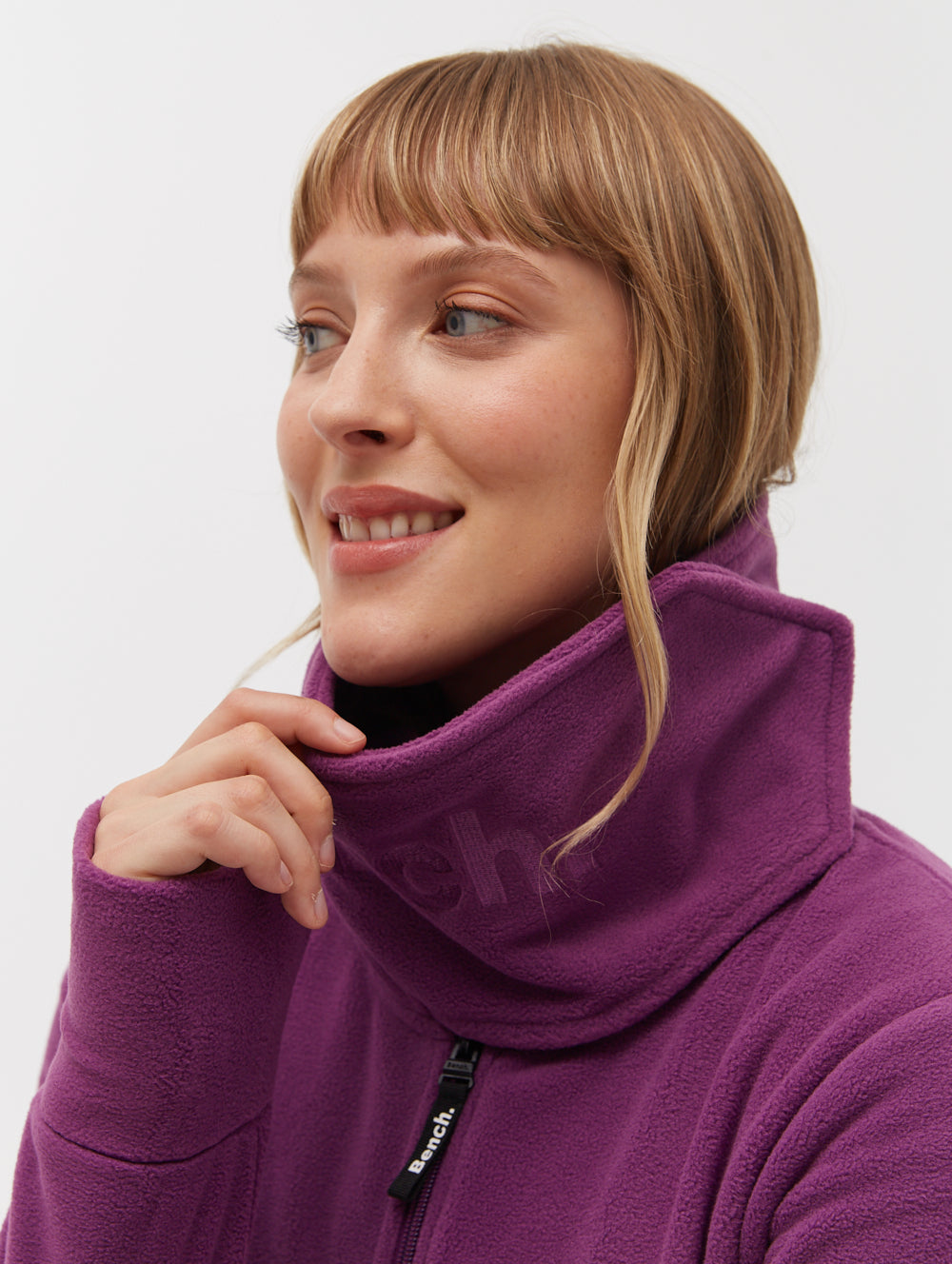 Funnel Neck Zip Up Fleece Jacket - Warm & Cozy Winter Outerwear for Hiking, Camping & Outdoor Activities