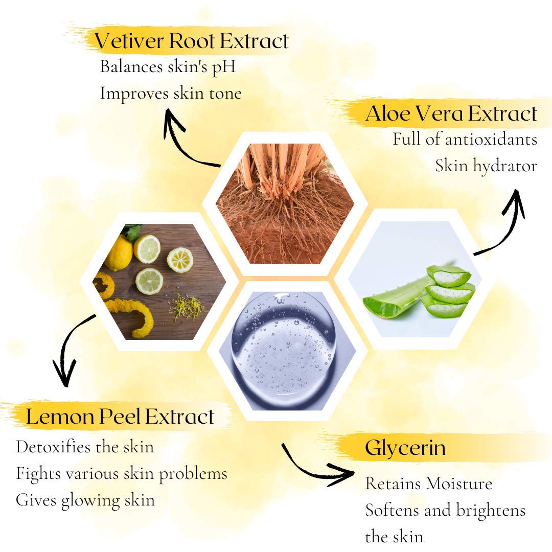 Beautisoul Lemon Peel Face Wash with Pure Lemon Peel, Vetiver Root & Aloe Vera | Brightening Cleanser for Men & Women | Pack of 3 (3 x 100ml) | Gentle Exfoliation for Glowing Skin, Morning & Night Routine