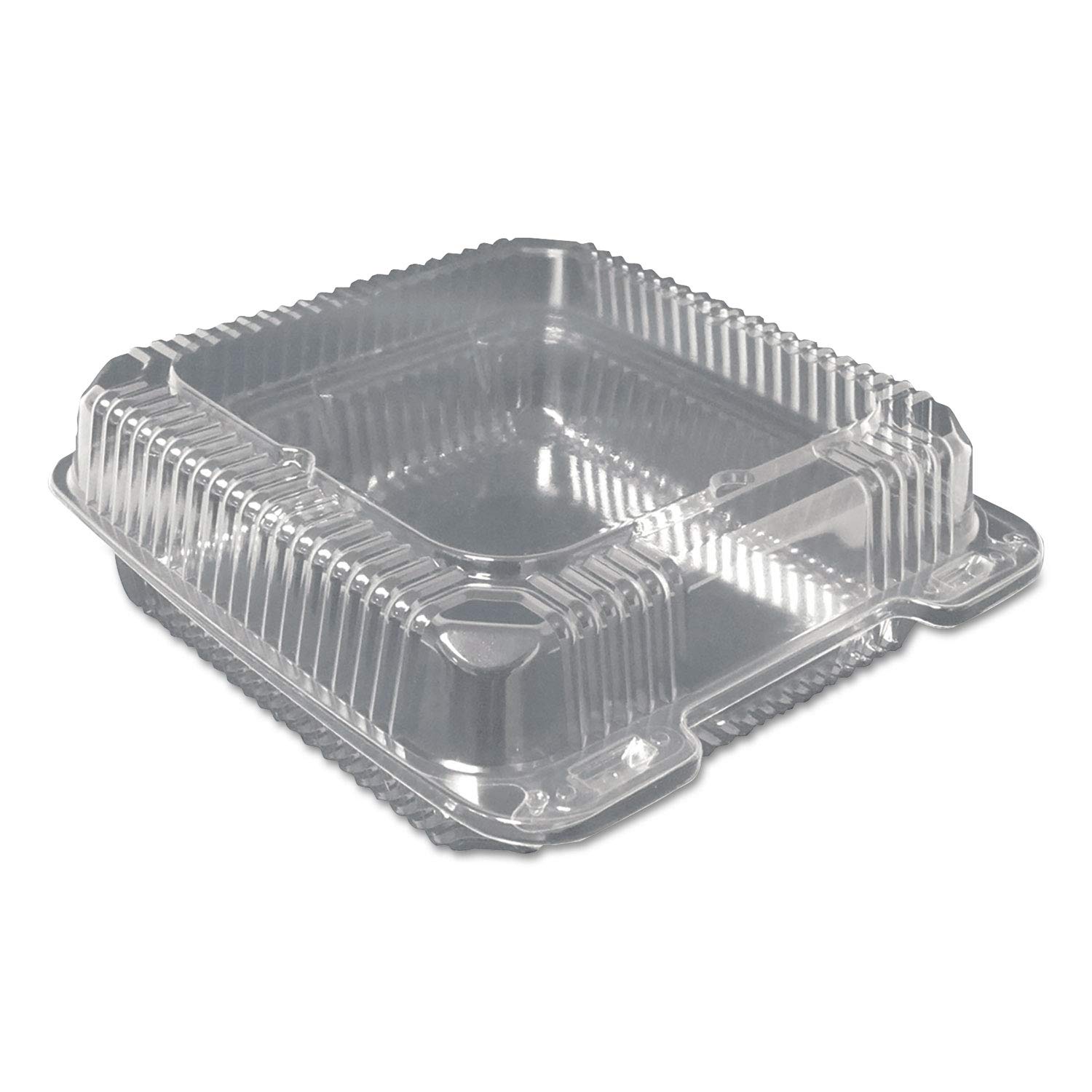 Durable Clear Plastic Hinged Containers PXT900 - 9 x 9 Inches, 200-Pack - Perfect for Food Storage, Organizing Crafts & Office Supplies