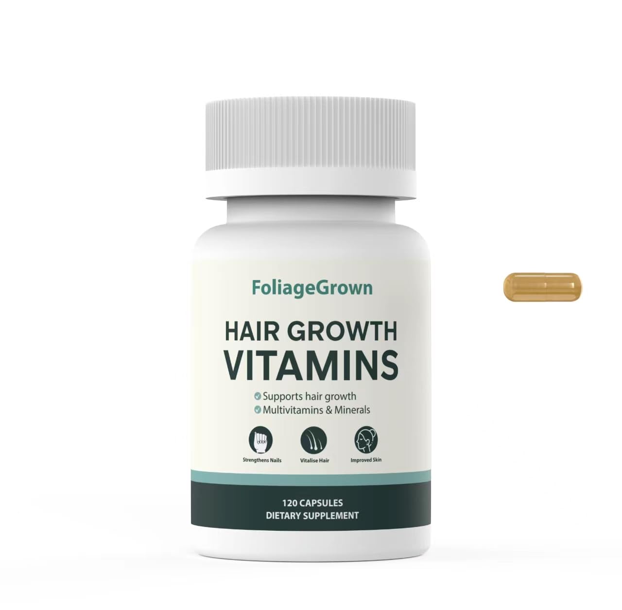 Hair Growth Vitamins for Women & Men - 120 Capsules (2 Month Supply) for Thicker, Healthier Hair - Biotin & Collagen Supplement for Hair Loss Prevention & Scalp Care - Perfect for Daily Hair Regimen & Styling Support