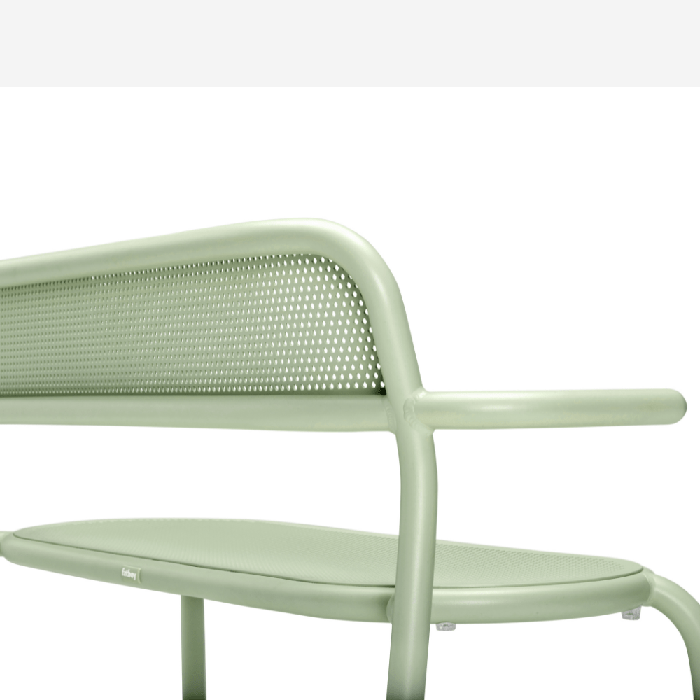 Toni Banksi Mist Green Outdoor Bench - Weather-Resistant Garden Bench for Patio, Lawn, and Backyard Relaxation