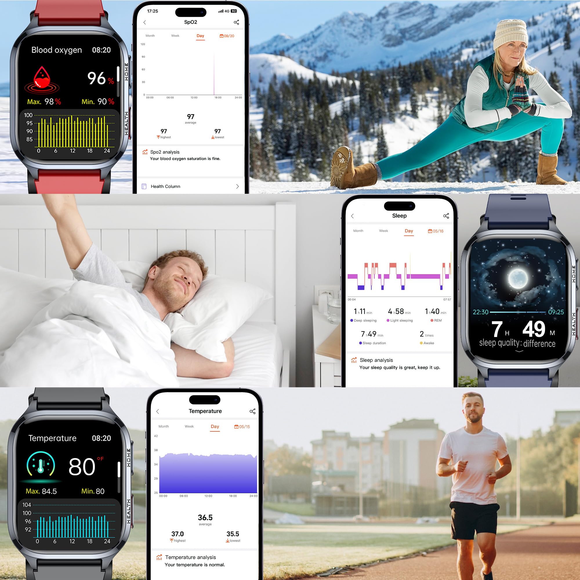 Smart Watch with Blood Pressure Monitor - 2.01