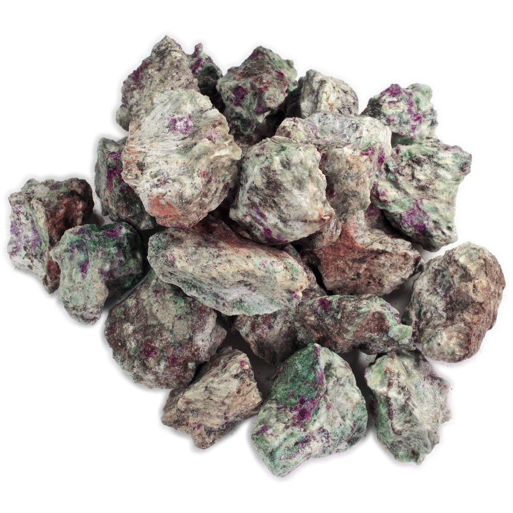 18 lbs Bulk Raw Rough Ruby in Green Matrix Stones from India - Natural Rocks for Cabbing, Tumbling, Polishing, Wire Wrapping, Wicca, Reiki & Crystal Healing | Perfect for Jewelry Making, Meditation & Energy Work
