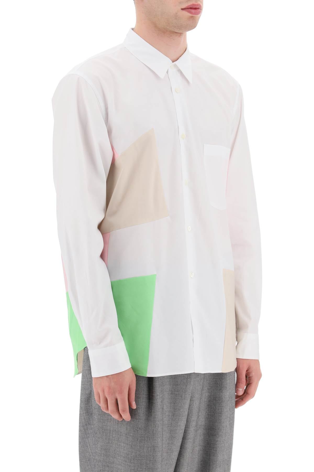 Comme des Garcons Homme Plus Patchwork Shirt for Men - Stylish Designer Casual Wear for Parties & Street Fashion