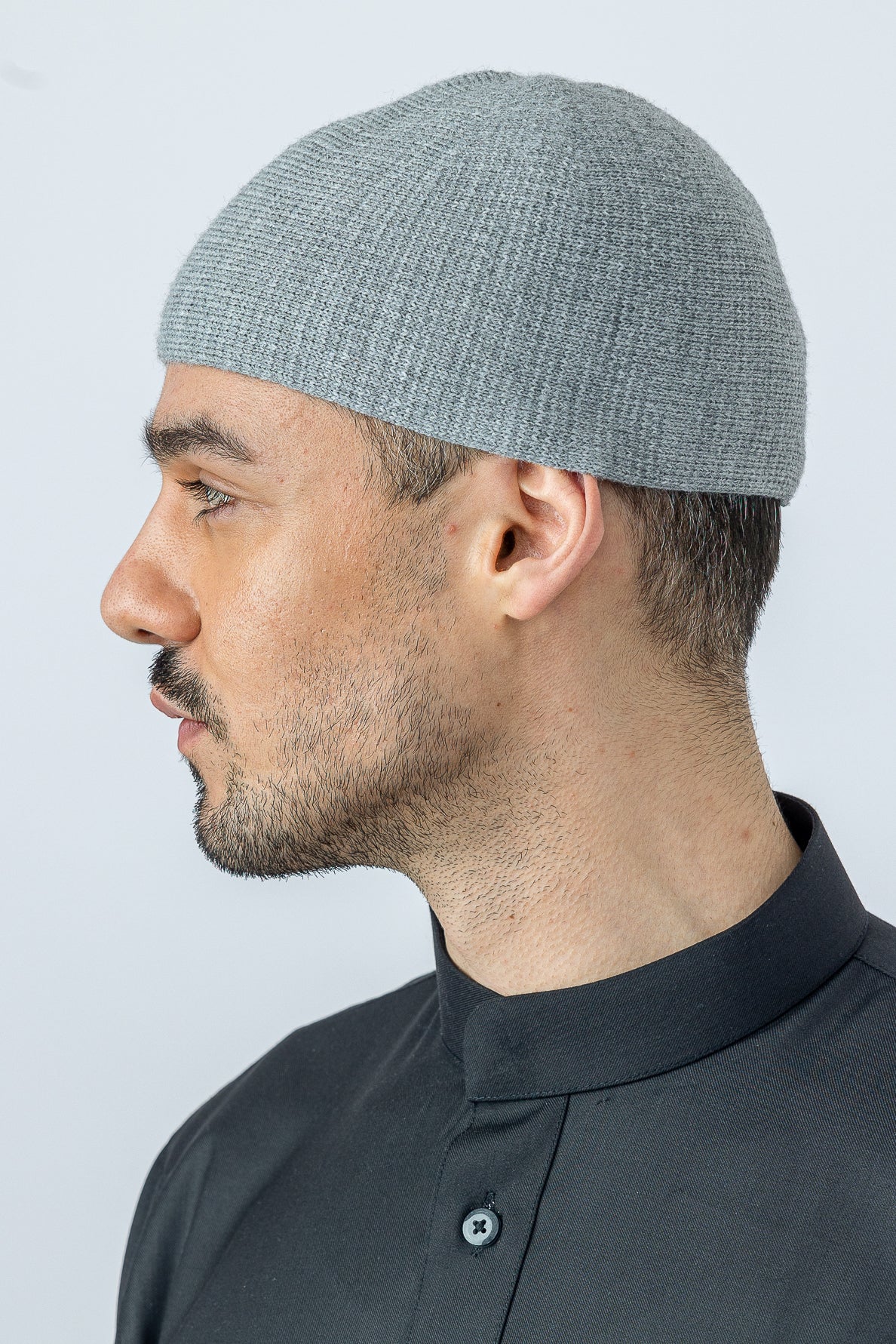 Premium Grey Turkish Cotton Head Cap for Men & Women - Soft & Breathable for Sleep, Travel, and Sports