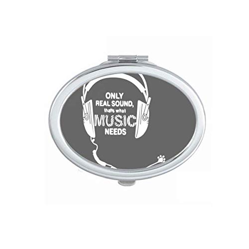 DIYthinker Music Earphone Song Sound Words Mirror - Portable Foldable Double-Sided Makeup Glasses for Concerts, Travel & Cosplay Accessories