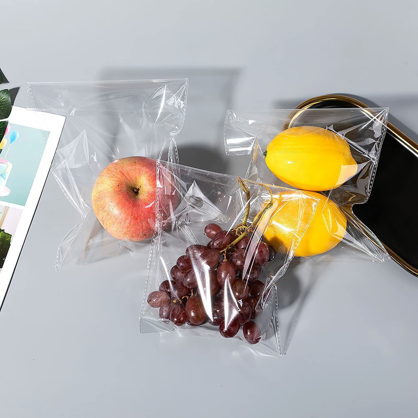 Yotelab 8x11 Inch Self Sealing Cellophane Bags - 100 Pcs Clear Resealable Plastic Bags for Product Packaging, Clothing Storage, Photo & Card Protection - Perfect for Retail, Crafts & Gift Wrapping