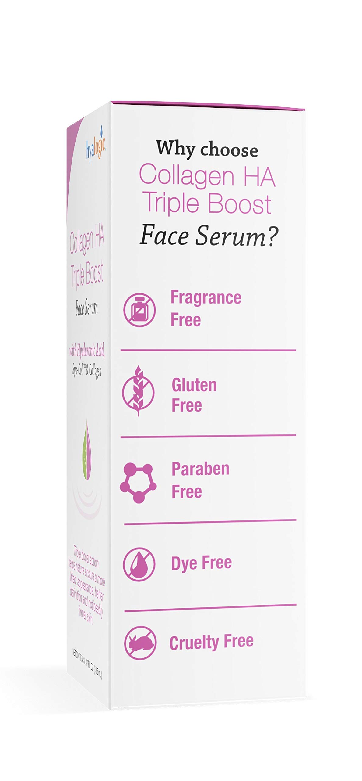 Hyalogic HA Collagen Serum - Anti-Aging Peptide Face Serum for Youthful Skin, Firmness & Elasticity Boost - Fragrance Free, Paraben Free Marine Collagen Treatment (0.47 Fl Oz) - Perfect for Daily Skincare Routine & Nighttime Hydration