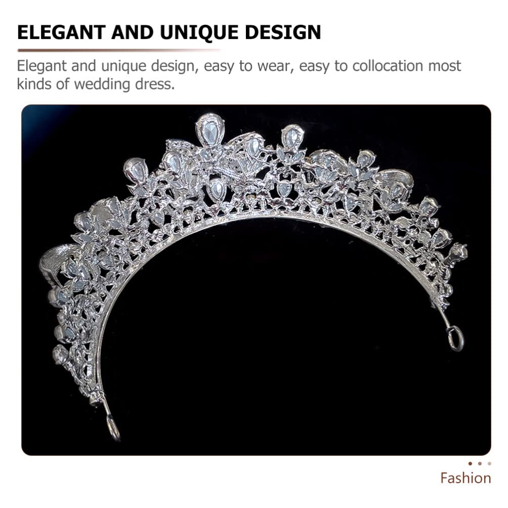 Sparkling Rhinestone Tiara Crown for Women - Elegant Wedding & Birthday Headpiece with Bow | Bridal Hair Accessories for Fairy Bride, Prom, Pageant, and Special Occasions