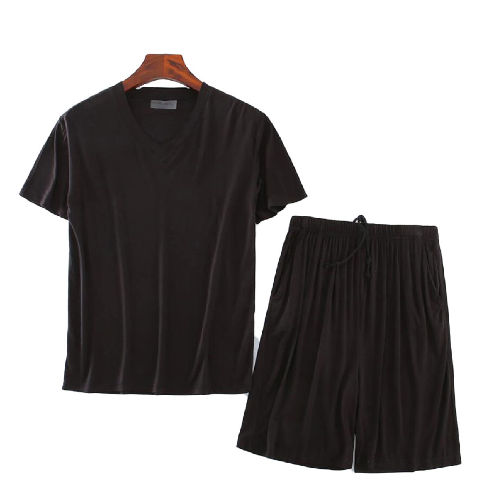 Men's Modal Pajama Set - Soft & Breathable Short Sleeve Sleepwear with Comfortable Pants - Perfect for Lounging, Sleeping & Relaxing at Home