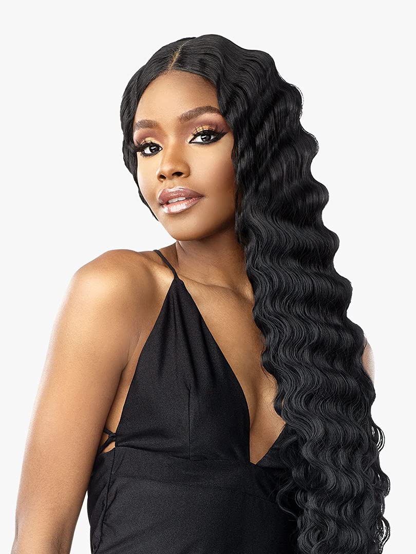 Sensationnel Vice Lace Front Wigs - 6.5 Inch Deep Part Synthetic Pre-Plucked Hairline (Balayage Gold) | Natural Look for Everyday Wear, Cosplay & Special Occasions