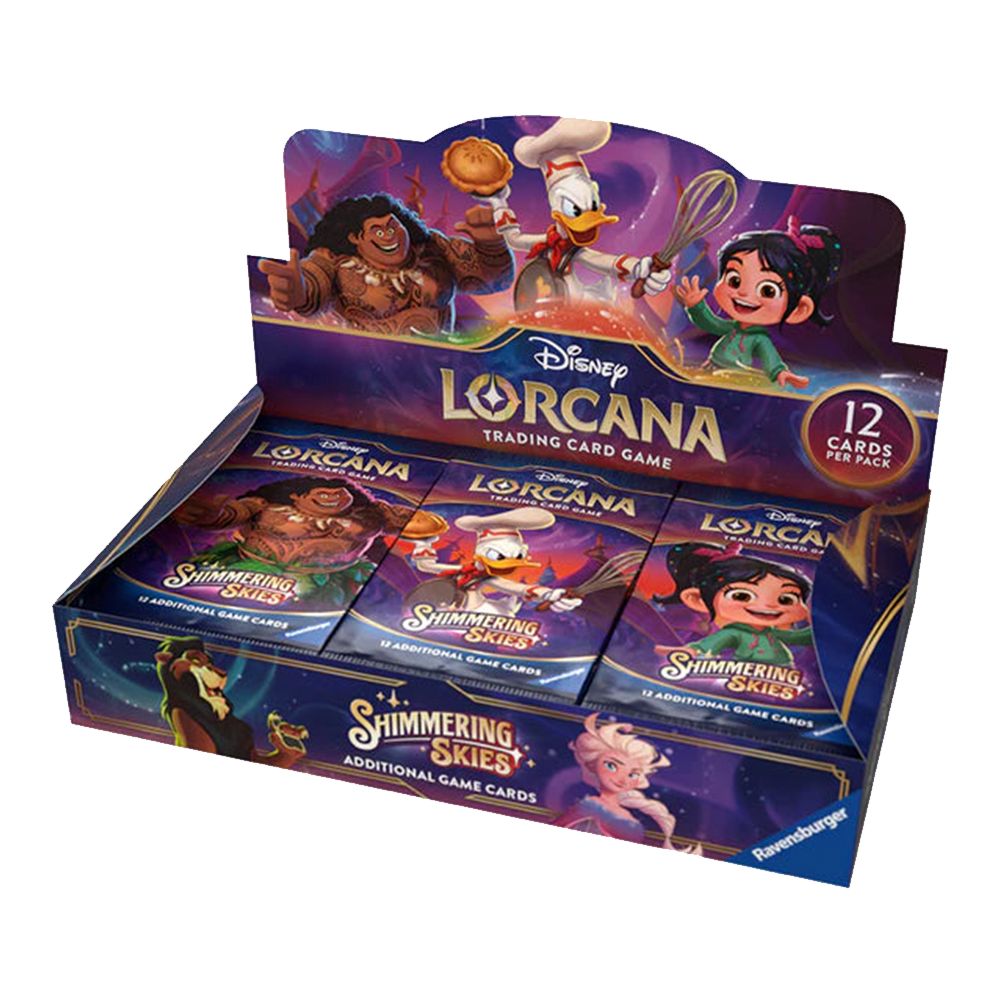 Disney Lorcana Shimmering Skies Booster Box - 24 Packs of Trading Cards for Collectors & Players - Perfect for Game Nights & Tournaments