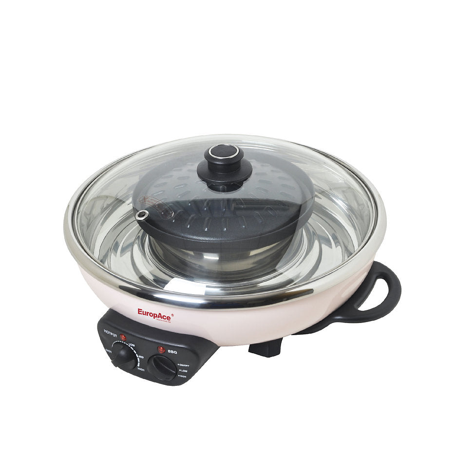 ESB7451S 4.5L Electric Mookata Pot - Portable Thai Hot Pot Grill for Indoor/Outdoor Cooking, Family Gatherings & Camping Trips