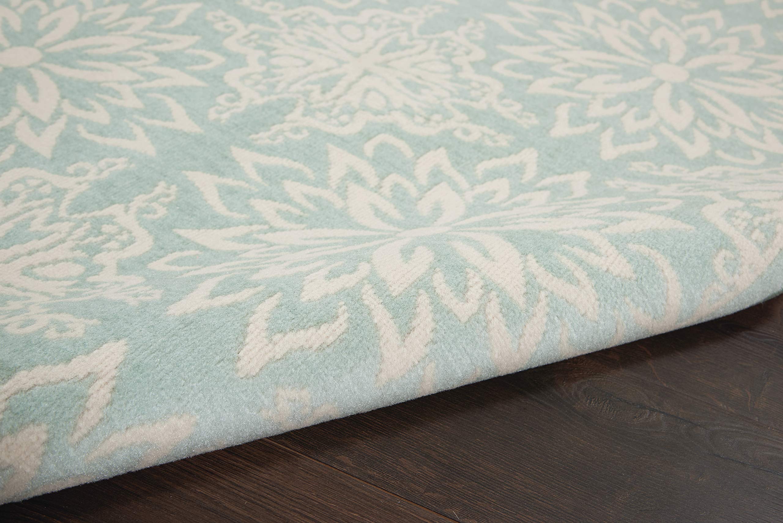 Nourison Jubilant Floral Ivory/Green 4' x 6' Area Rug - Easy-Cleaning, Non-Shedding, Soft & Durable - Perfect for Bedroom, Living Room, Dining Room & Kitchen Decor (4x6)