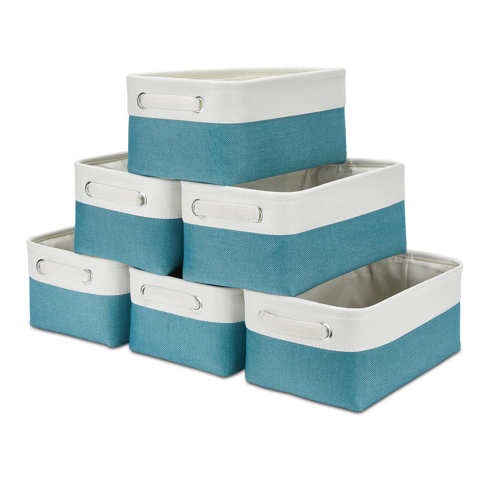 Araierd Small Storage Basket with Handles - Pack of 6 (11.8