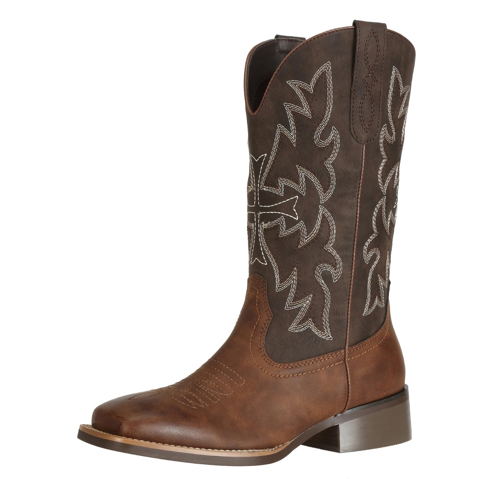 J's.o.l.e Women's Cowgirl Boots - Square Toe Wide Calf Western Cowboy Boots for Ladies | Fashionable & Comfortable for Country Dancing, Rodeo, and Everyday Wear