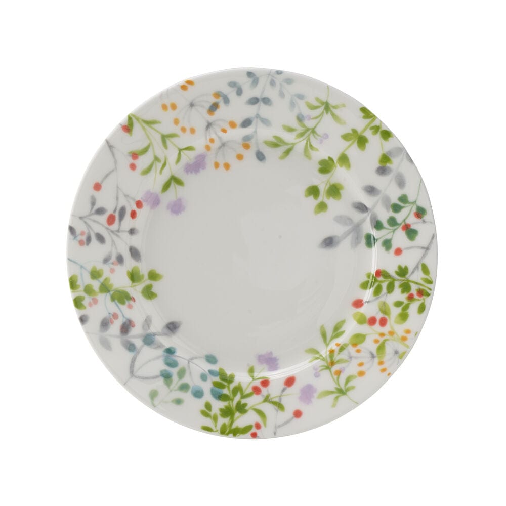 Tivoli Garden Set of 4 Appetizer Plates - Elegant Porcelain Small Plates for Cheese, Desserts & Hors d'Oeuvres - Perfect for Dinner Parties, Bridal Showers & Home Decor