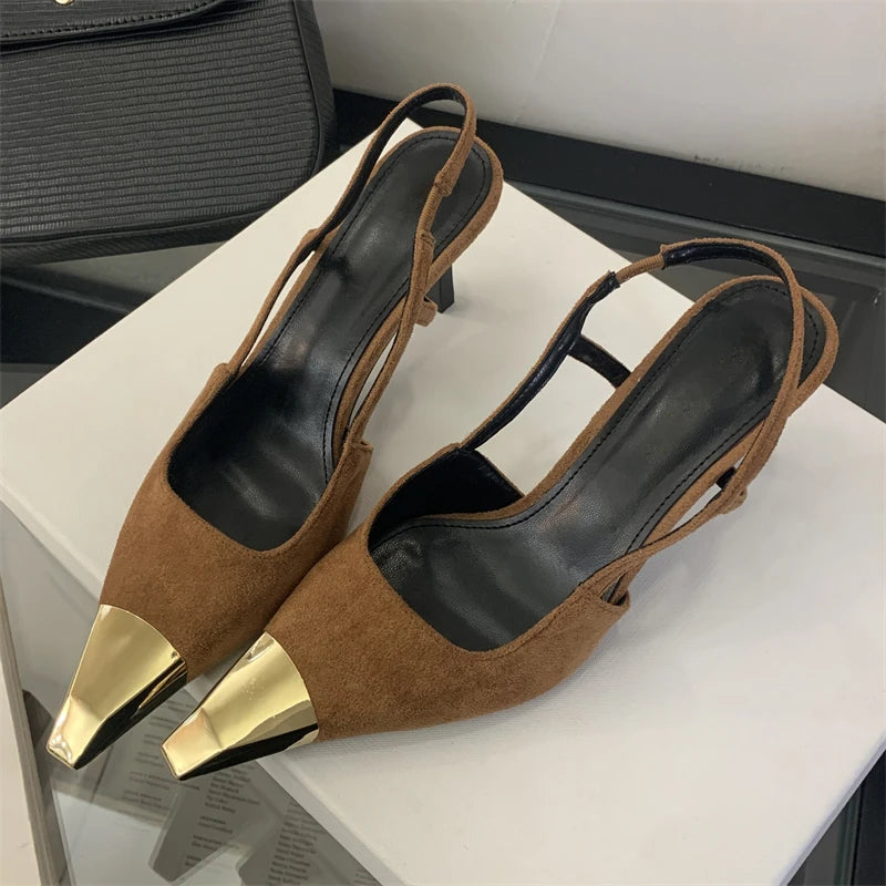 Eilyken Women's Pointed Toe High Heel Pumps - Fashionable Slingback Sandals for Street Style, Prom & Elegant Occasions | Perfect for Parties, Night Out & Special Events