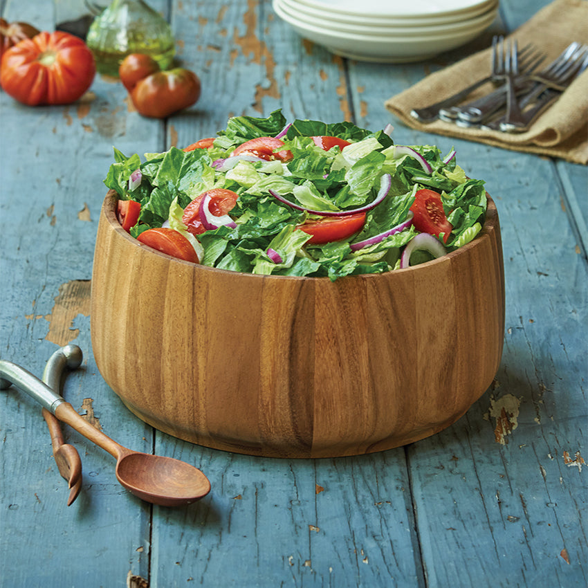 Fox Run Tulip Salad Bowl - Elegant Ceramic Serving Bowl for Salads, Pasta, Fruit & Desserts | Perfect for Parties, Family Dinners & Entertaining