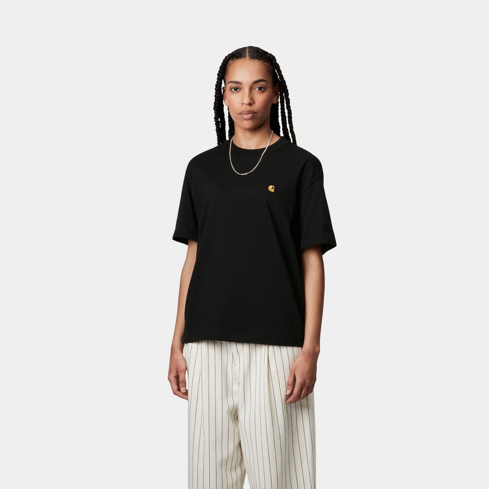 Women's Chase T-Shirt - Soft Cotton Black Tee for Casual Wear & Everyday Outfits | Perfect for Layering, Workouts & Street Style