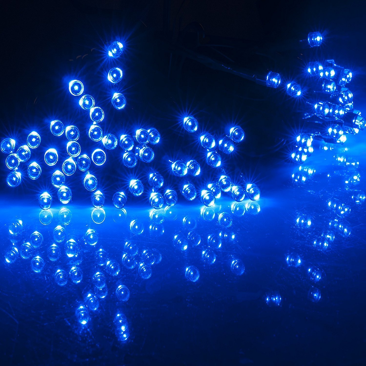 200 LED Solar String Lights Outdoor Waterproof - 72ft 8 Modes Fairy Lights for Christmas, Garden, Patio, Camping & Backyard Decor | Blue Solar Powered Ambiance Lighting for Parties, Weddings & Holiday Decorations